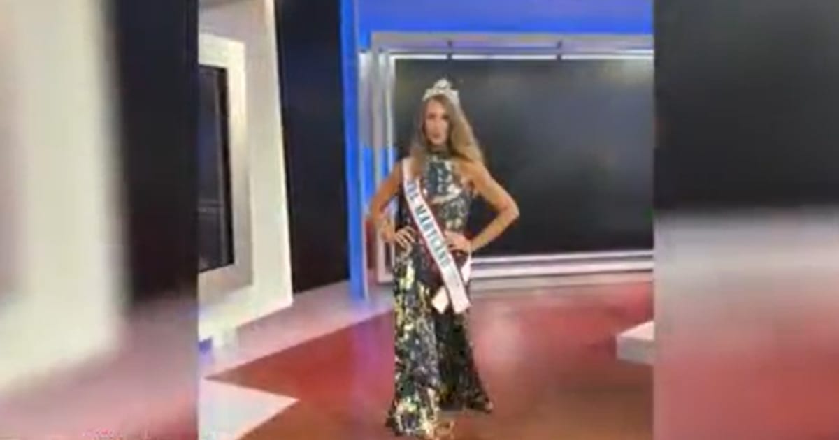 Angela Salvino in Mrs. Maryland crown smiling confidently after overcoming addiction through recovery