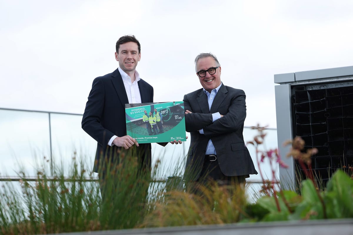 An Post CEO and Chief Sustainability Officer at sustainability report launch in Dublin
