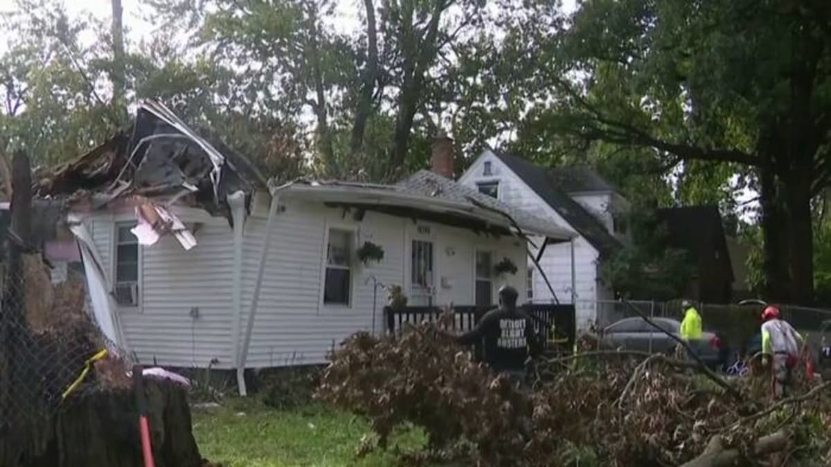 Detroit Volunteers Free Trapped Family After Tree Falls