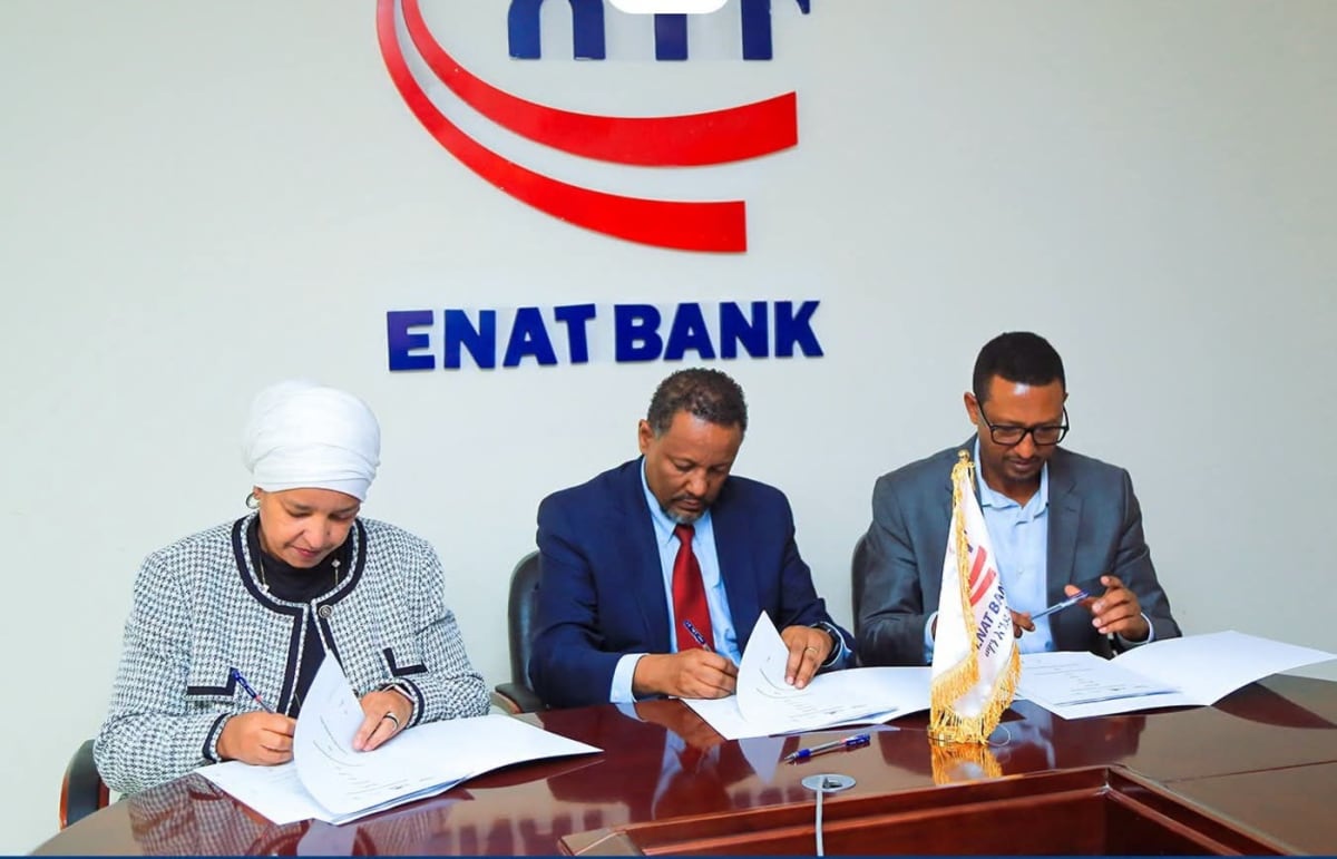 Ethiopian women entrepreneurs working together in cooperative business setting with financial documents