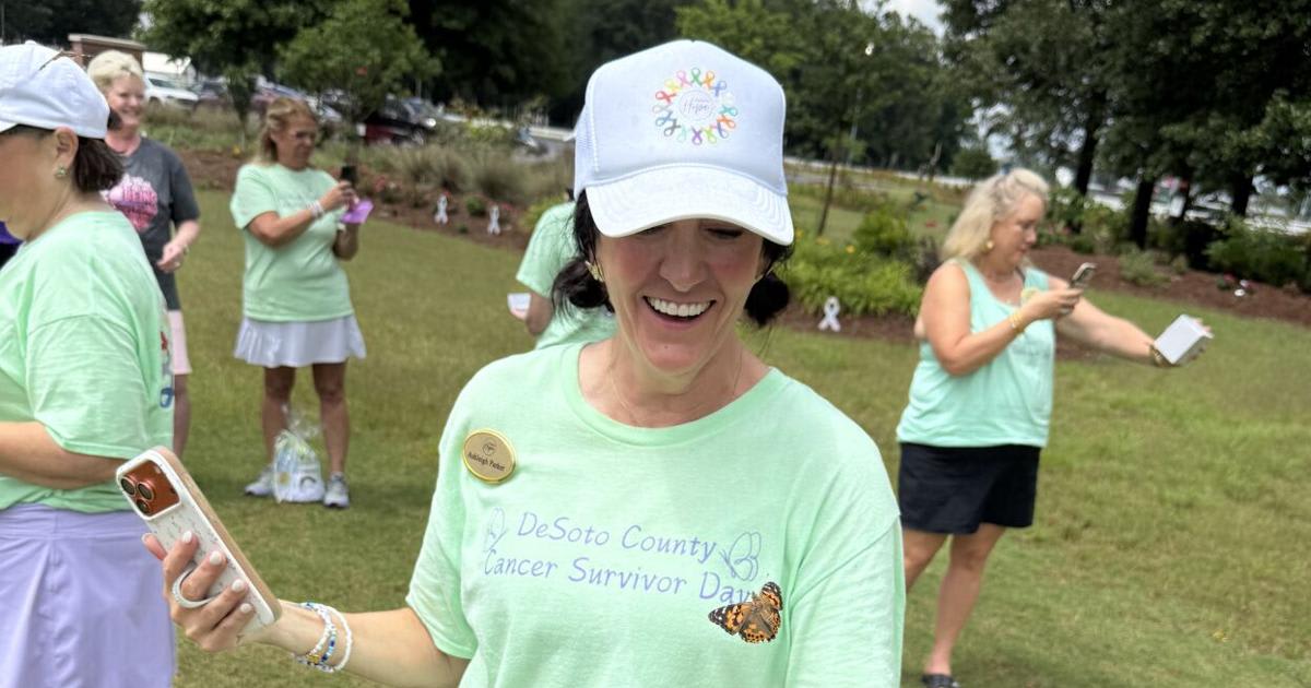 100 Gather in Rain for Cancer Survivors Butterfly Release