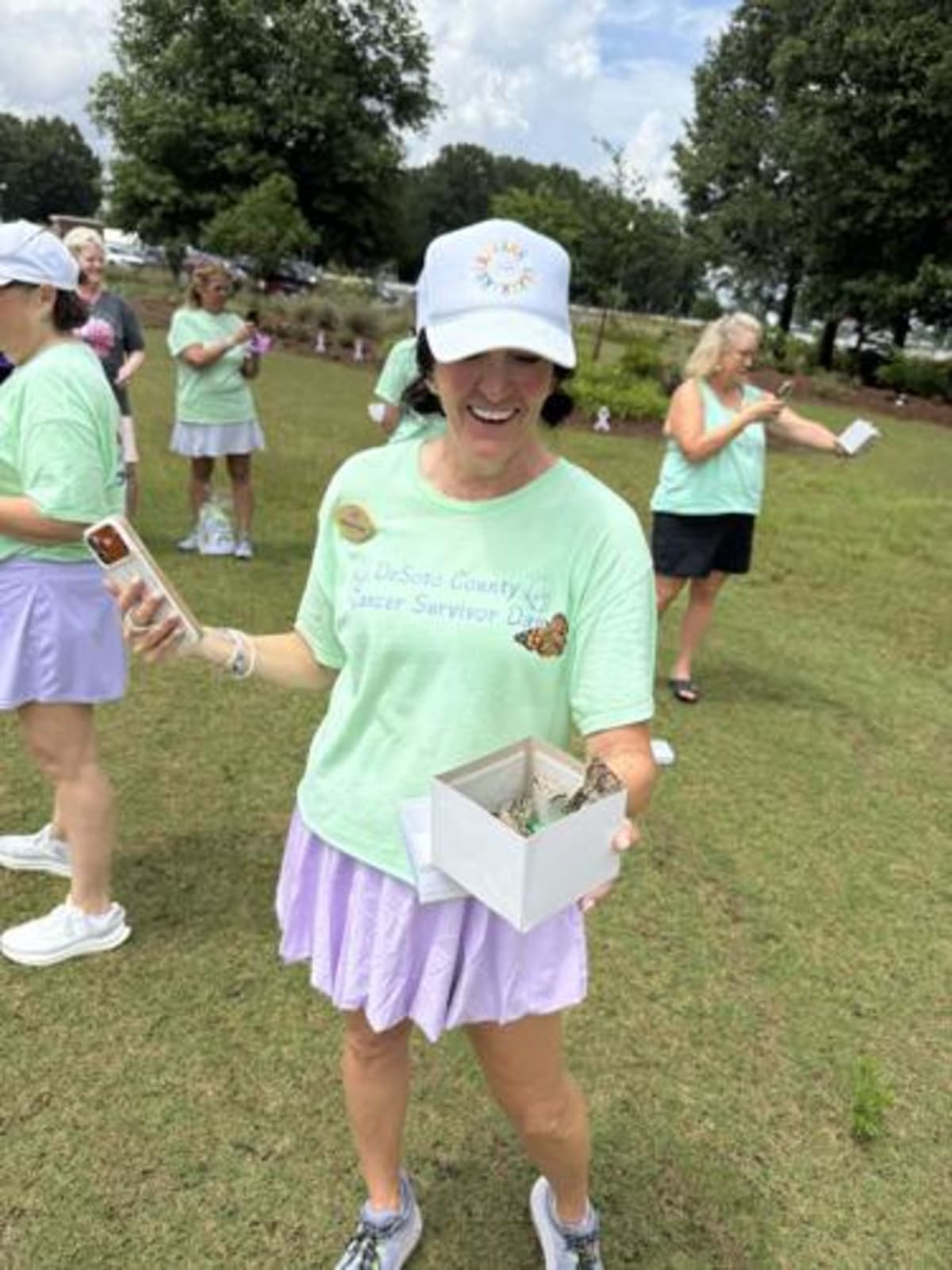 100 Gather in Rain for Cancer Survivors Butterfly Release - Image 3