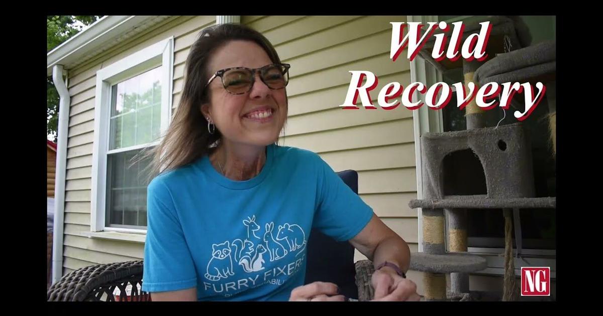 Wildlife rehabilitator Amanda Moore caring for rescued animals at Furry Fixers Wildlife Rescue in Kentucky
