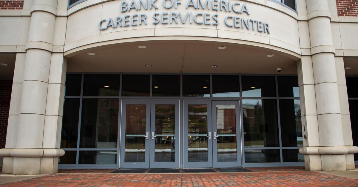 Modern career services center interior with resources for college students seeking employment guidance