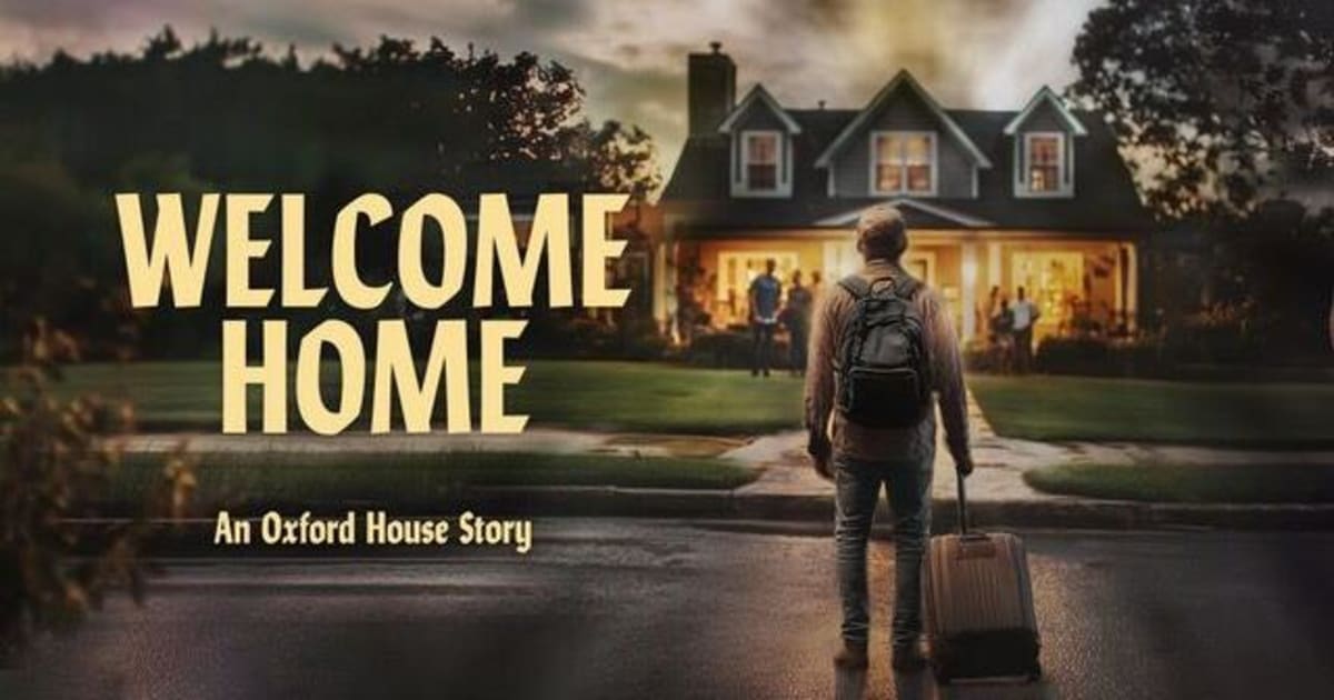Promotional poster for Welcome Home An Oxford House Story documentary film