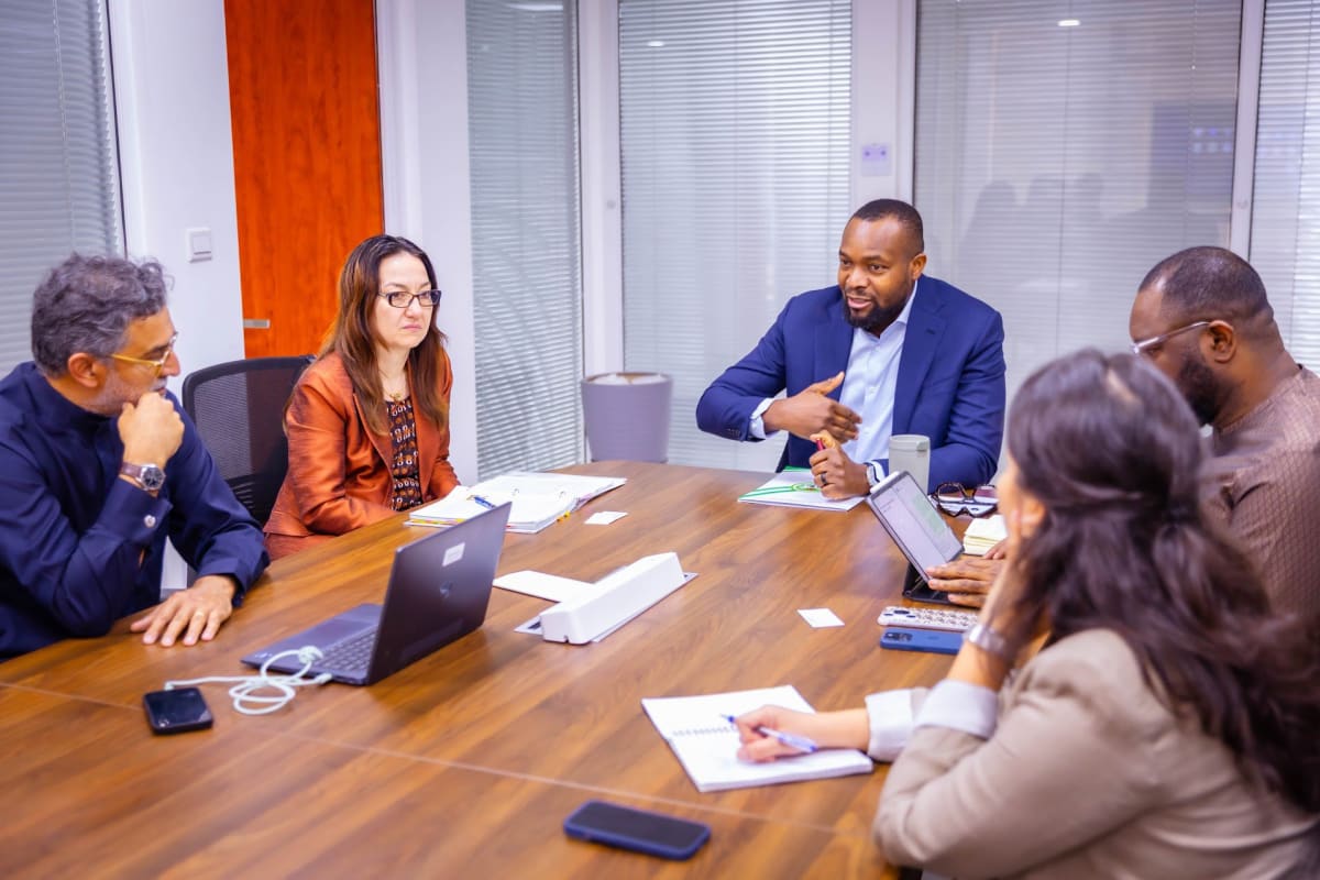 Fiber optic cables glowing with light representing Nigeria's expanding digital infrastructure network