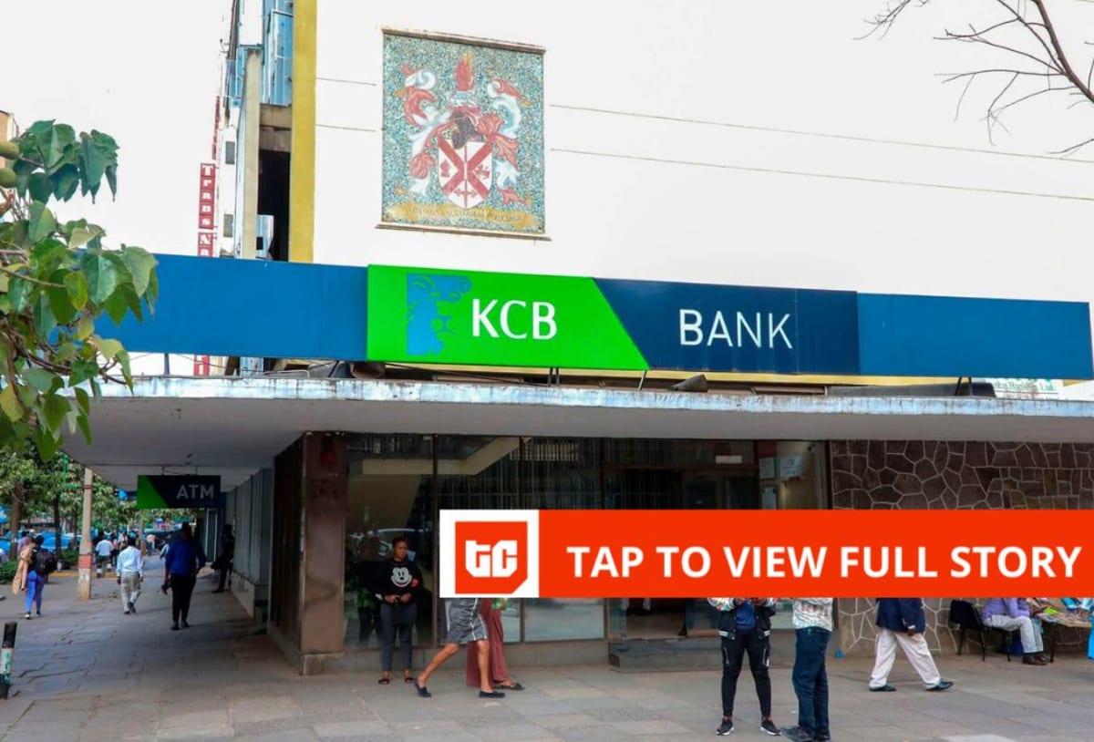 Modern African bank branch with digital security technology displays and biometric authentication systems