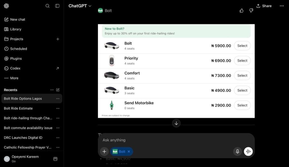 Bolt Lets 900M ChatGPT Users Book Rides Across Africa - Image 2