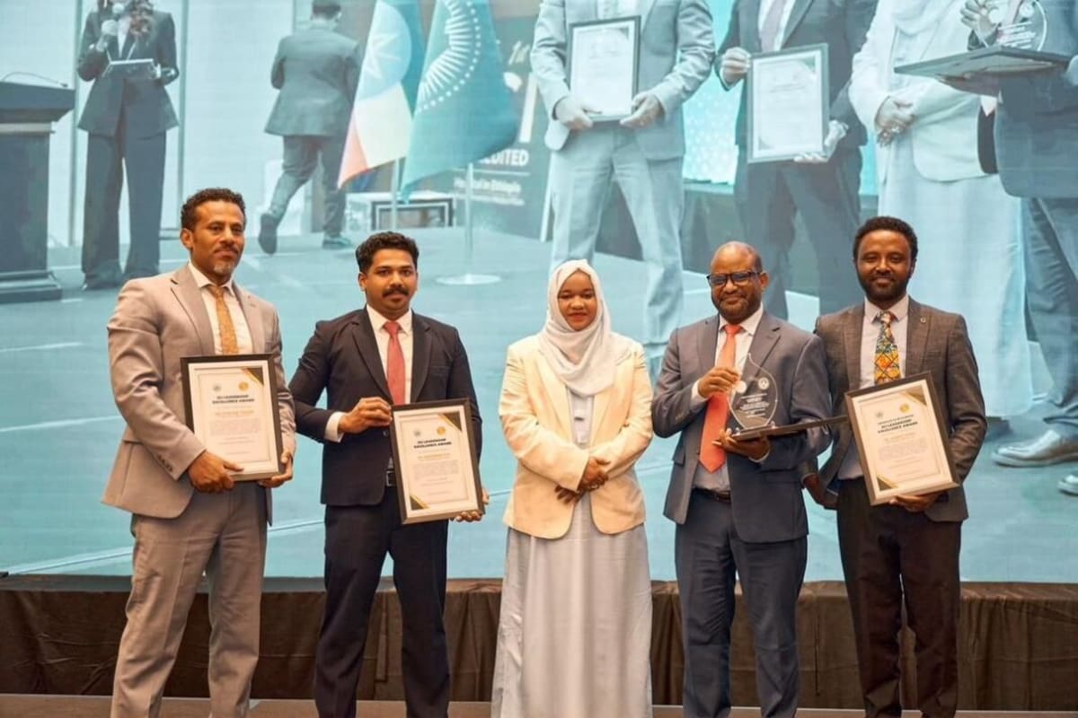 Modern hospital building in Ethiopia celebrating international medical quality accreditation achievement