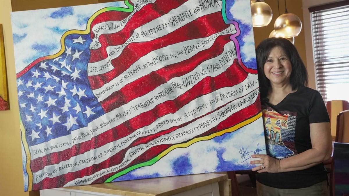 Cancer Survivor's Patriotic Art Sparks Unity Message