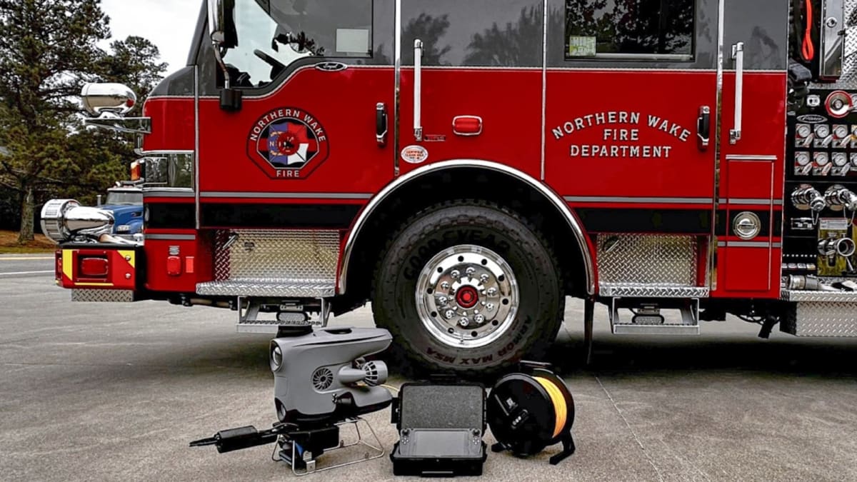 Underwater rescue drone with sonar equipment used by Northern Wake Fire Department responders