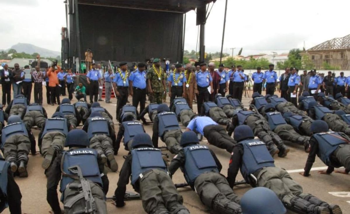 Nigerian Army recruits in formation during graduation ceremony at Zaria military academy