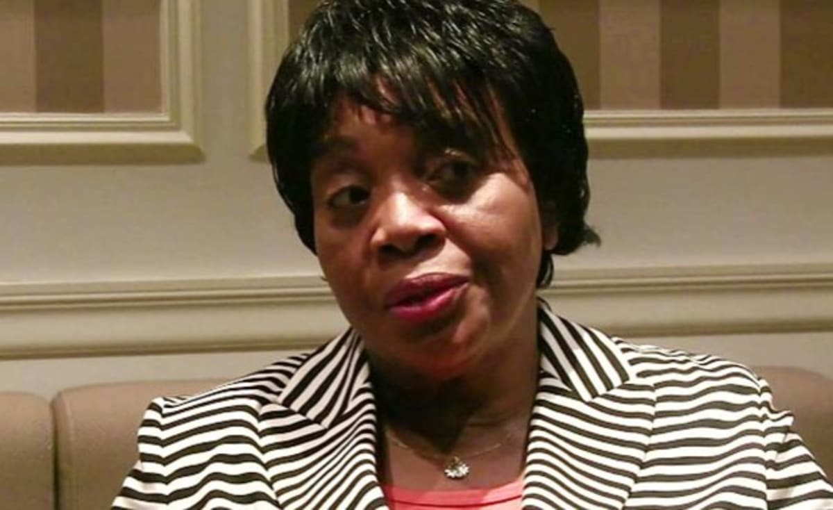 Justice Elizabeth Gwaunza in judicial robes at Zimbabwe's highest court ceremony