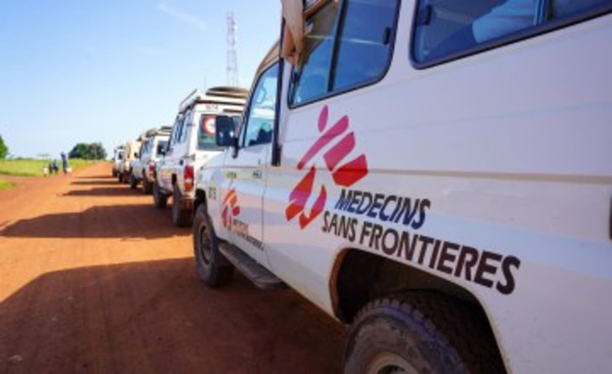 Water trucks delivering emergency supplies to drought-affected communities in Somalia's Galmudug region