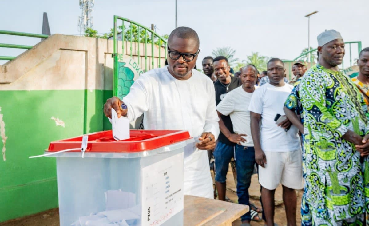 Benin's new President Romuald Wadagni during his inauguration ceremony in Benin