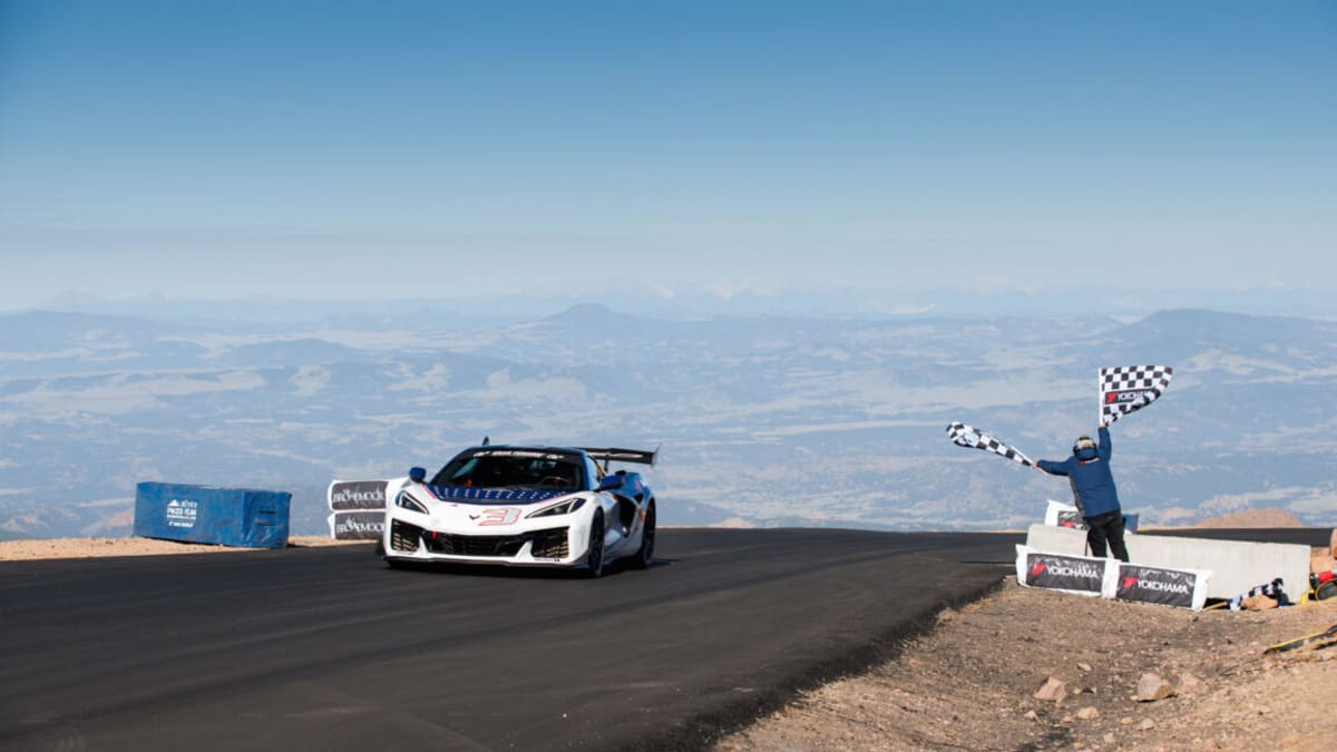 Hybrid Corvette Shatters Pikes Peak Production Record