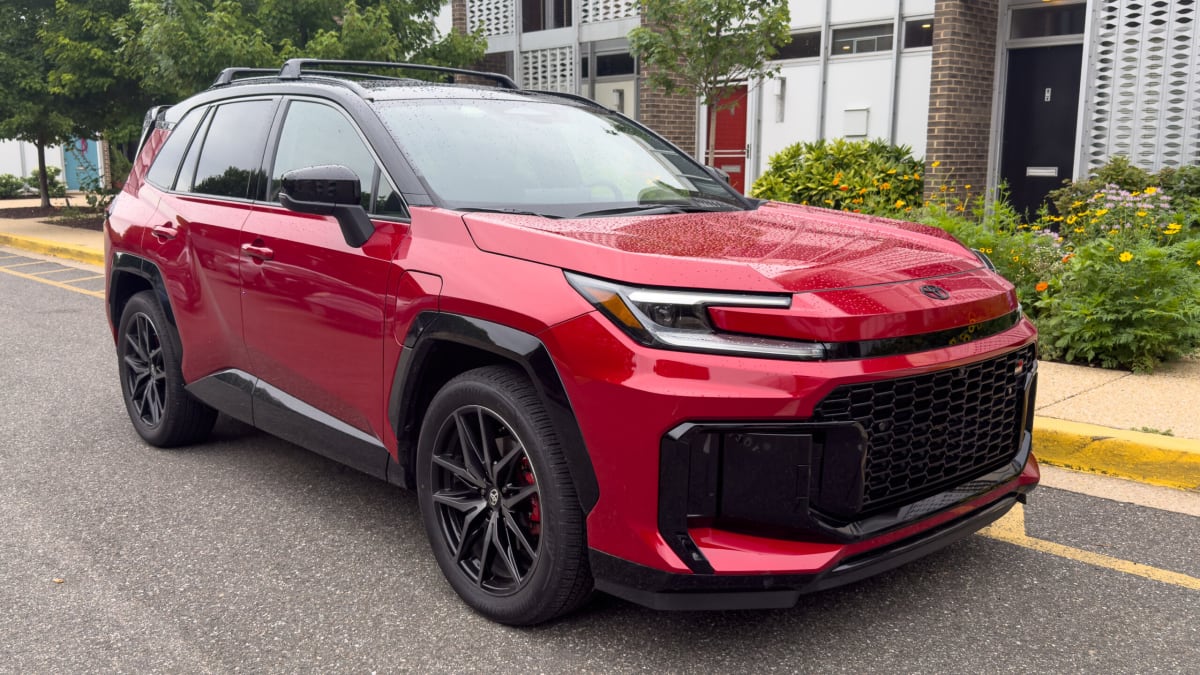 ** Silver 2026 Toyota RAV4 plug-in hybrid SUV parked outdoors showing updated front design