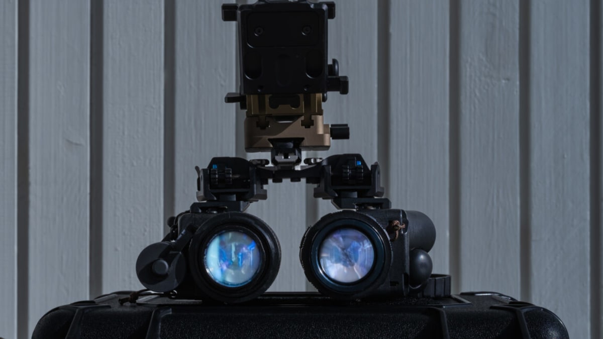 Lightweight transparent night vision glasses showing full-color infrared technology developed by Beijing researchers