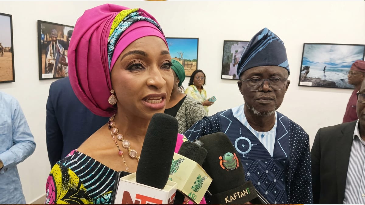 Nigerian Minister Hannatu Musa Musawa speaking at creative industry event in Abuja