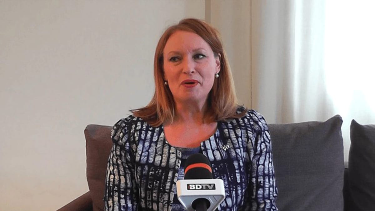 Finland's Ambassador Sanna Selin discussing digital partnership initiative with Nigerian officials