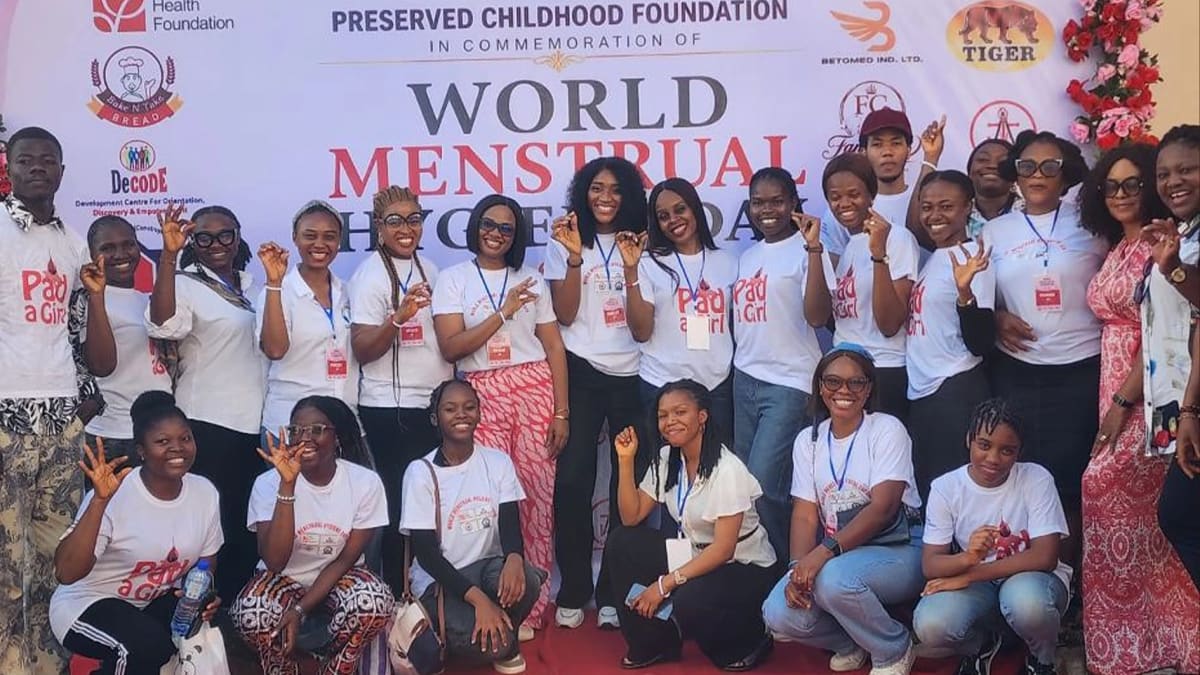 Nigerian schoolgirls and educators gathered for menstrual health education event in Onitsha