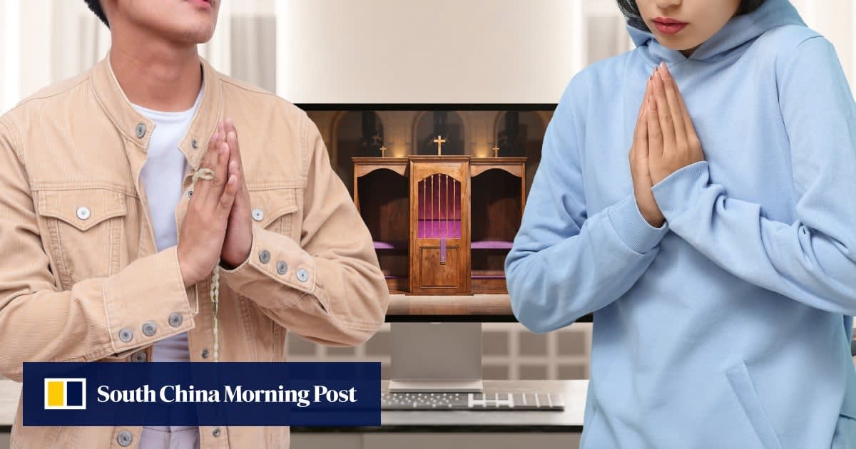 Empty room with simple furnishings representing a virtual confession space on social media