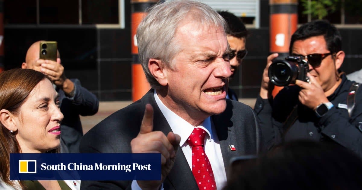 Chilean police officers inspecting seized copper materials during organized crime raid operation
