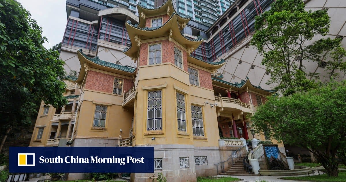 Historic Haw Par Mansion with ornate Chinese Renaissance architecture overlooking Hong Kong's Tai Hang neighborhood