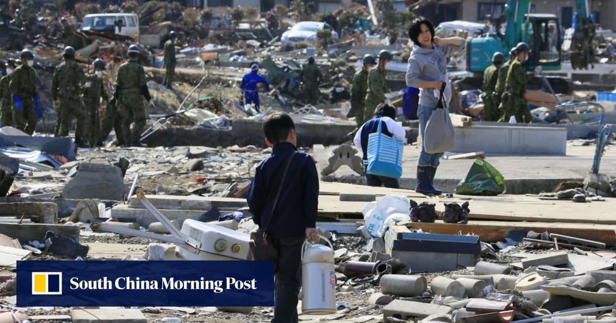 Coastal Japanese community members helping each other rebuild after 2011 tsunami disaster