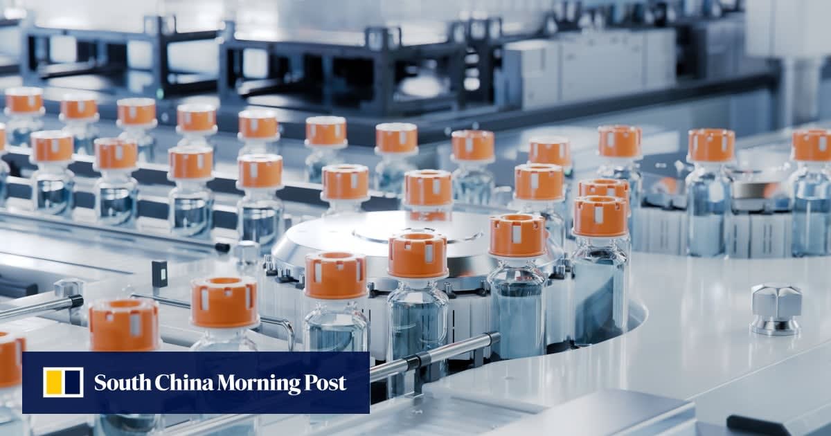 Modern medical laboratory with advanced AI technology equipment for cancer vaccine production