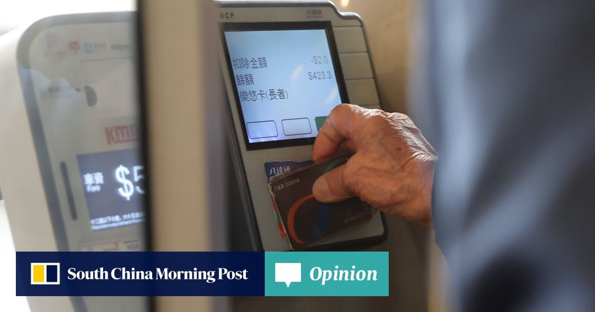 Elderly passengers boarding a double-decker bus in Hong Kong's Sham Shui Po district