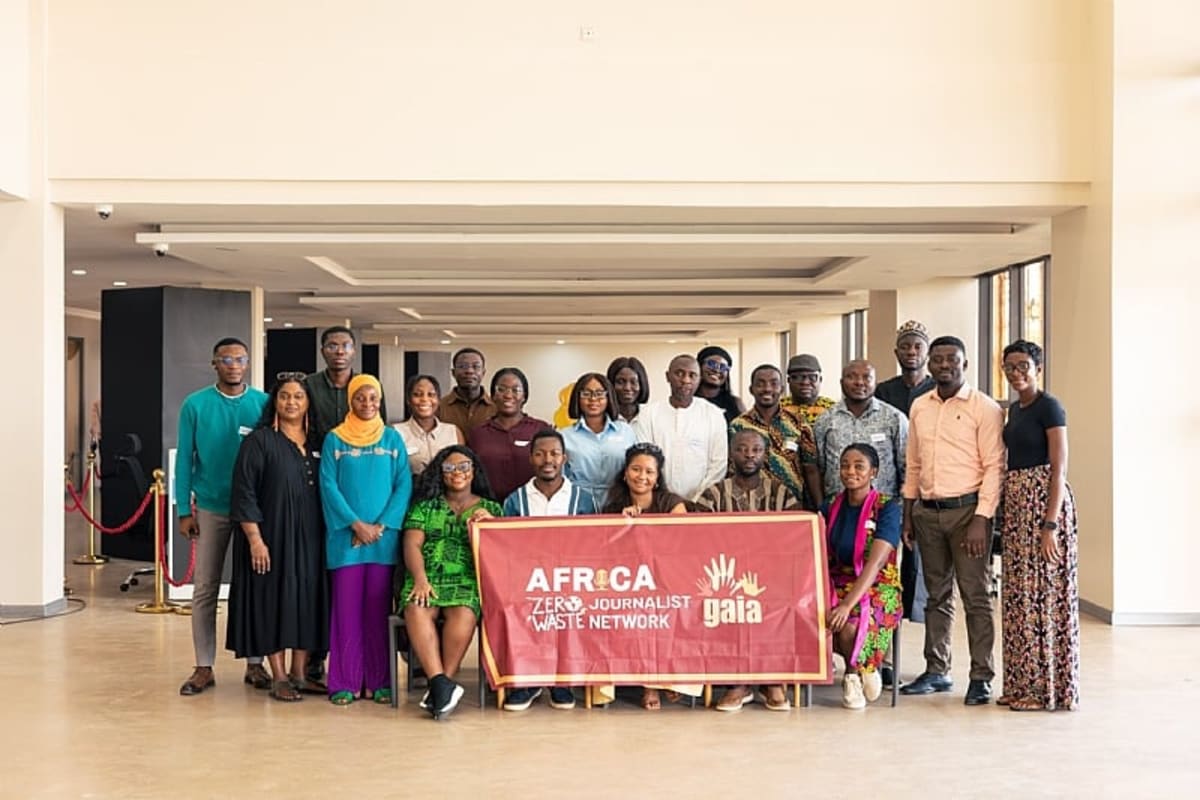 Ghanaian journalists gather for hands-on climate reporting workshop in Accra training room