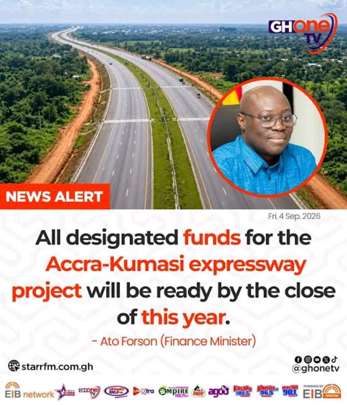 Ghana's New Expressway to Cut Accra-Kumasi Drive to 2 Hours