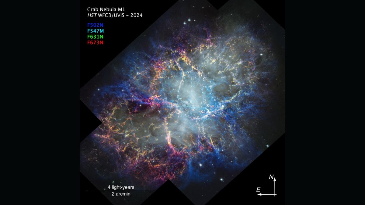Hubble's 25-Year View Shows Crab Nebula Still Expanding - Image 2