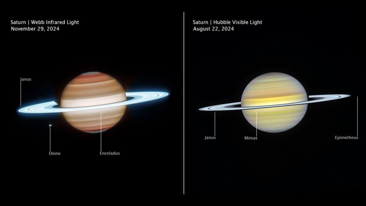 Webb and Hubble Reveal Saturn Like Never Before - Image 2