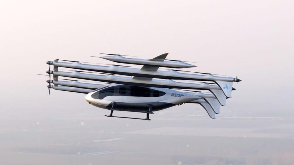 China's 10-Passenger Flying Taxi Aces First Flight Test