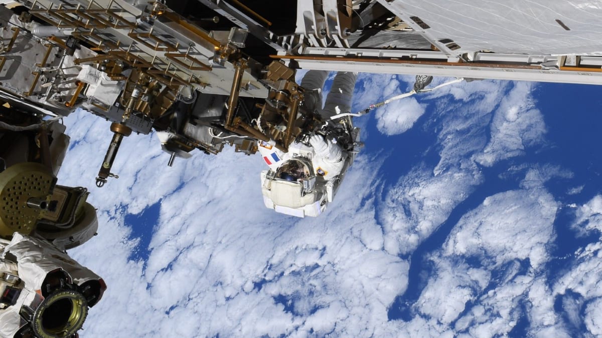 French Astronaut Fixes Space Station 250 Miles Up