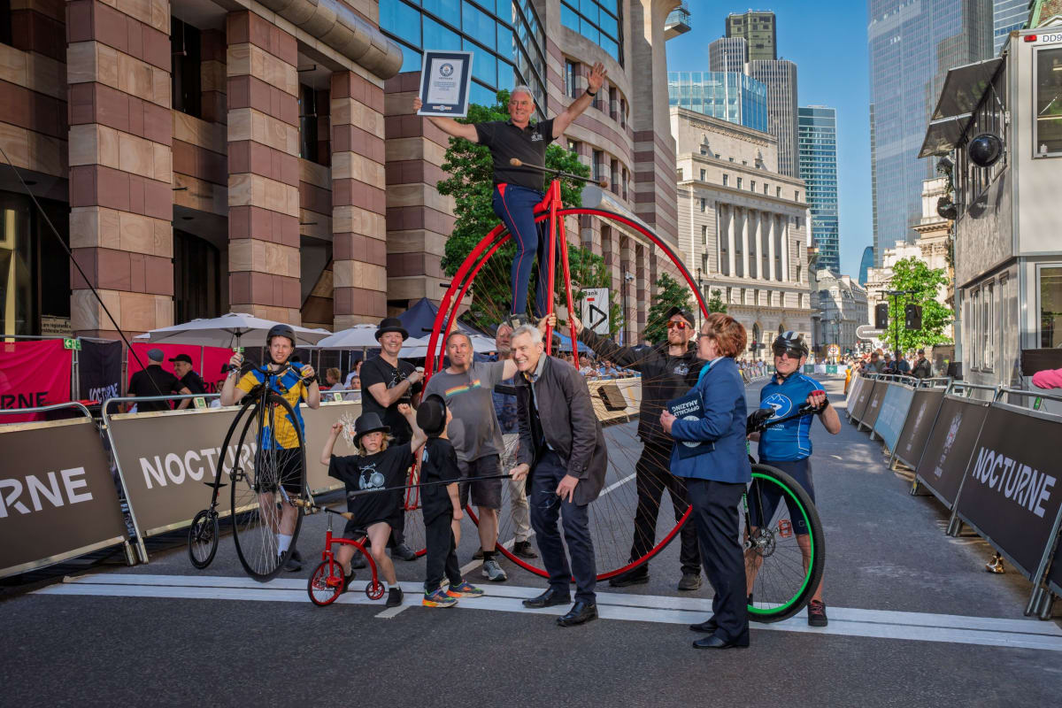 Four Penny Farthing Records Fall in Central London