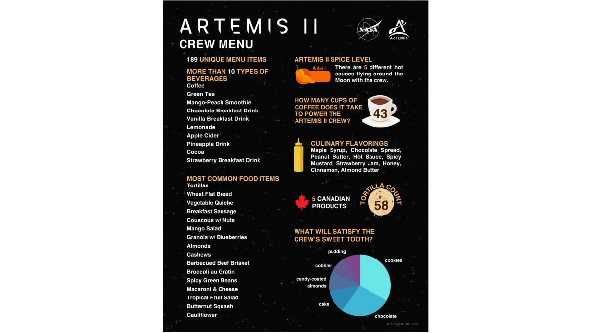 Artemis 2 Astronauts Pack 189 Foods for Moon Mission - Image 4