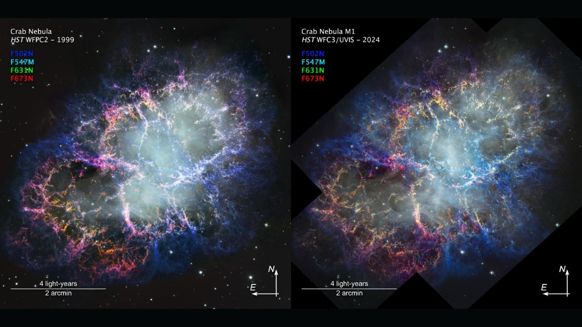 Hubble's 25-Year View Shows Crab Nebula Still Expanding - Image 3