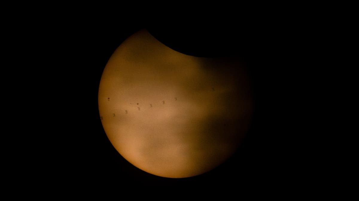 Space Station Photobombs the Sun During Total Eclipse