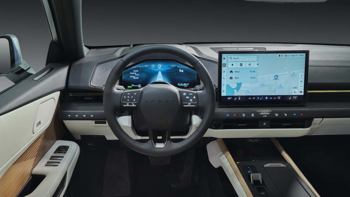 2026 Lexus ES electric sedan interior dashboard showing new navigation and infotainment system