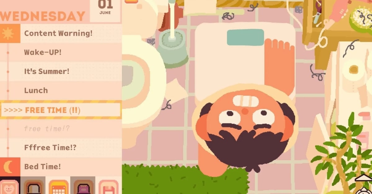 Colorful cartoon character from video game Consume Me by Jenny Jiao Hsia about eating disorder recovery