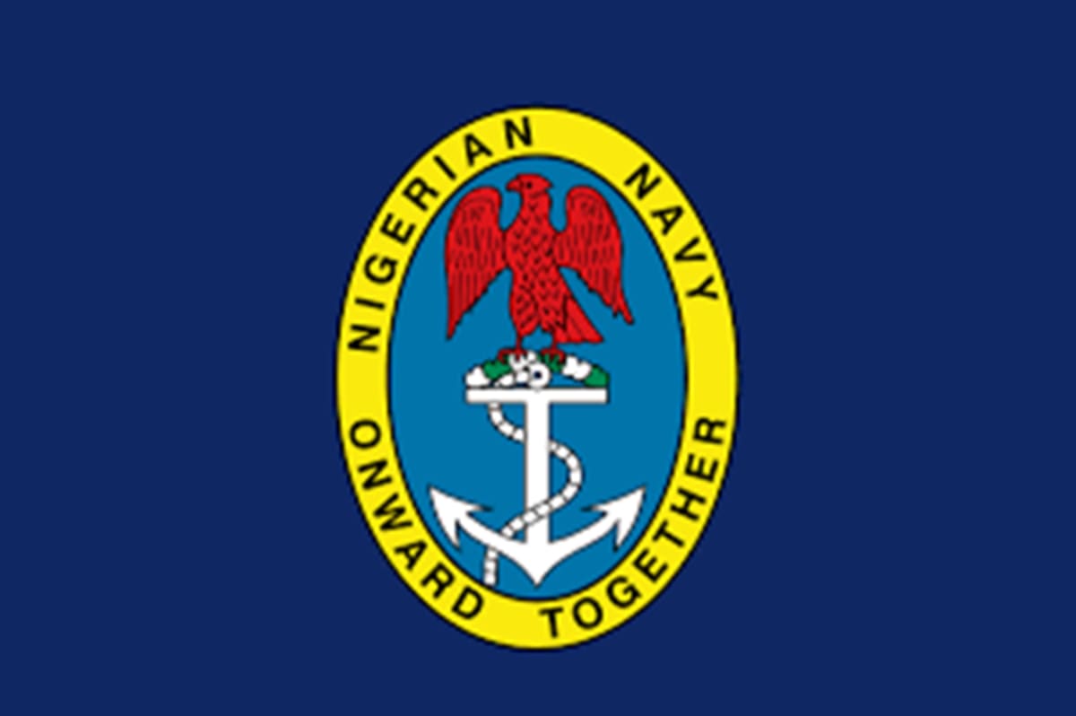 Nigerian Navy personnel distributing food packages and supplies to widows in Warri, Delta State