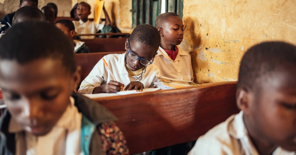Nigerian secondary school students participating in ethics workshop classroom session in Lagos