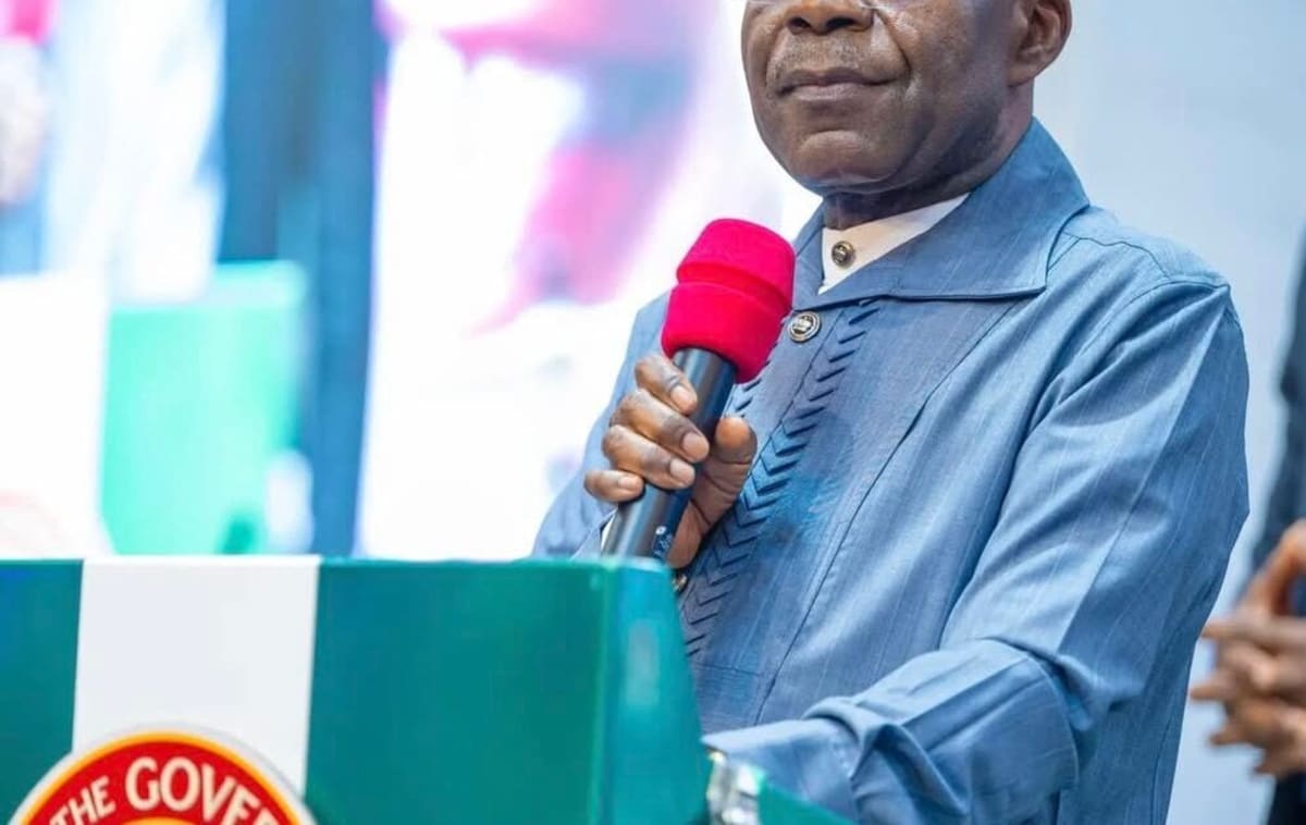 ** Modern green public buses lined up at bus shelter in Abia State, Nigeria