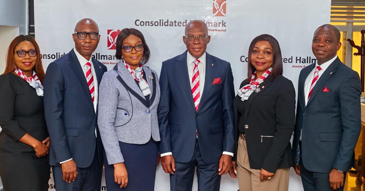 ** Nigerian business executives at press conference announcing 13th annual student essay competition in Lagos