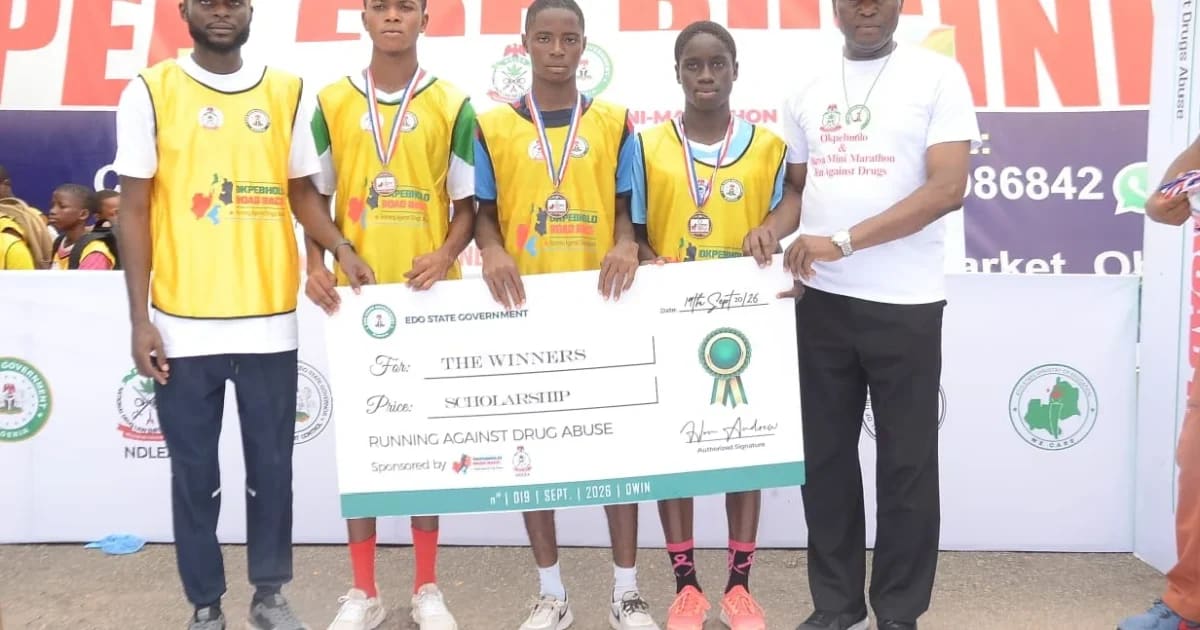Nigeria Students Win Scholarships for Anti-Drug Marathon