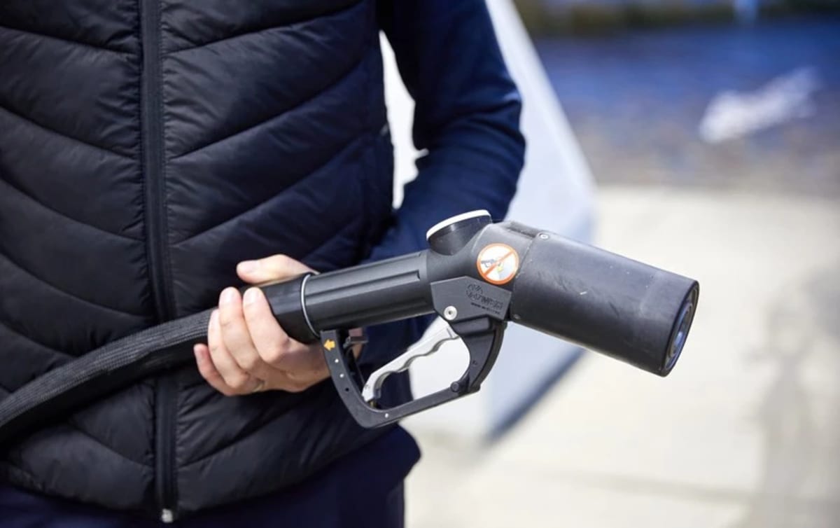 ** Modern green hydrogen production facility with renewable energy infrastructure in Sweden