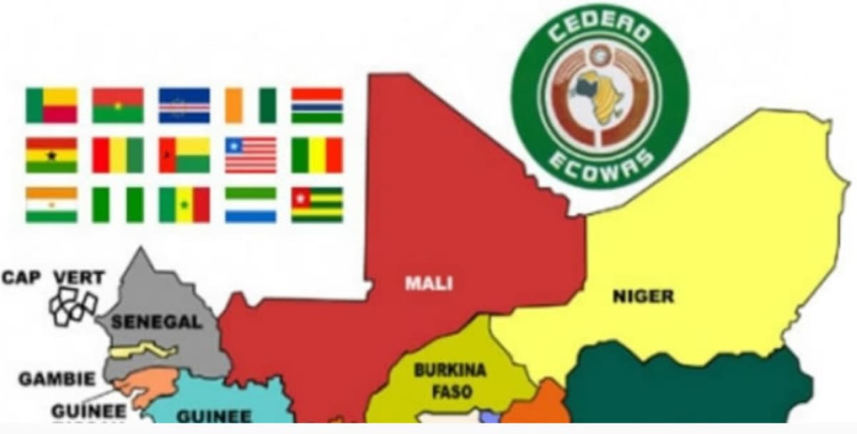 Map of West African countries showing Nigeria and neighboring nations experiencing healthcare growth